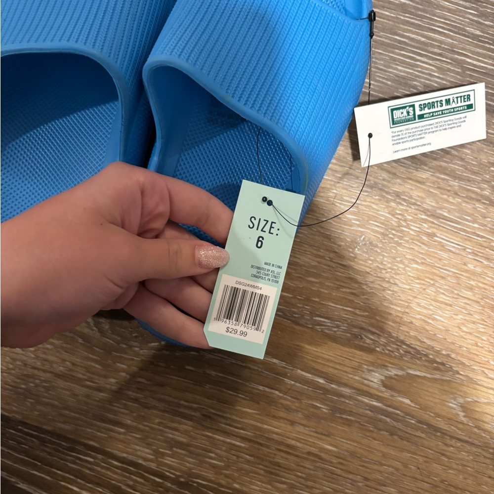DSG Vibrant Blue Slide Sandals - Picture 2 of 3